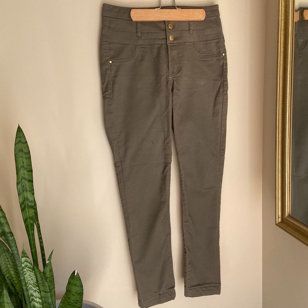 Green high waisted jeggings